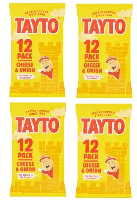 Tayto Käse & Zwiebel Chips 48 x 25g (4x12er Pack)