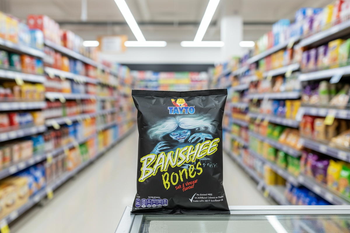 Tayto Banshee Bones Salt & Vinegar 40g – 32 Pack | Irish Crisps