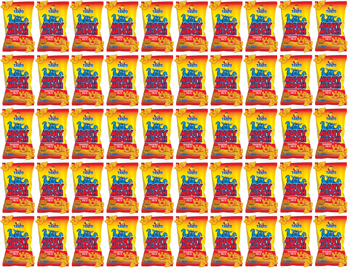 Tayto Mighty Munch Hot & Spicy Kartoffelsnacks 50 x 31g