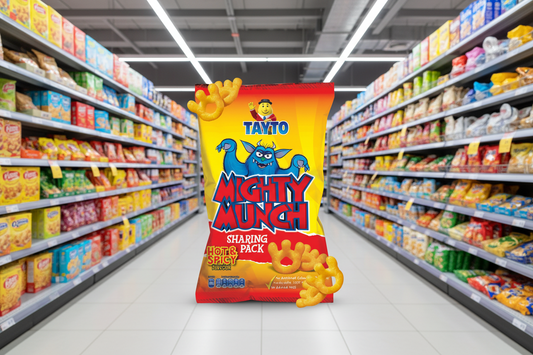 Tayto Mighty Munch Hot & Spicy Kartoffelsnacks 50 x 31g