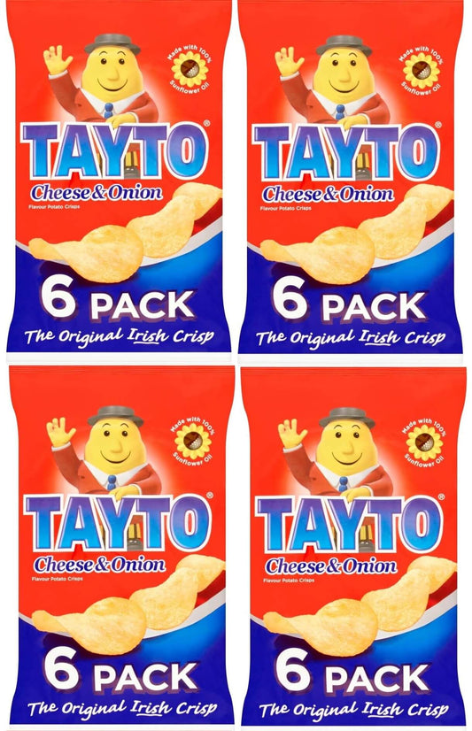 Tayto Käse- & Zwiebel-Chips | 24 x 25g Beutel (Irisch)