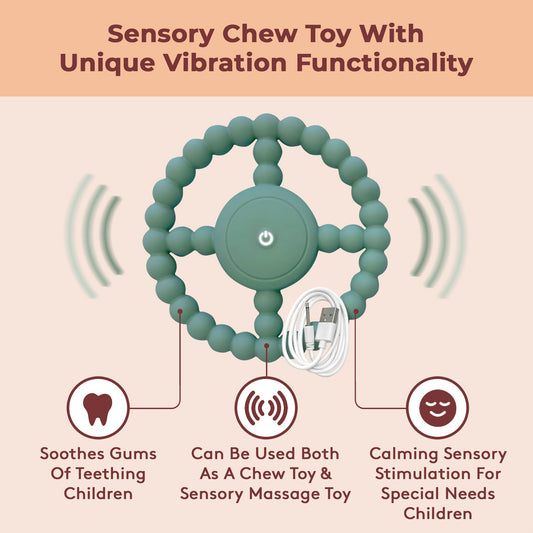 Vibrating Sensory Chew Toy | Autism Chew Toy & Baby Teething Toy