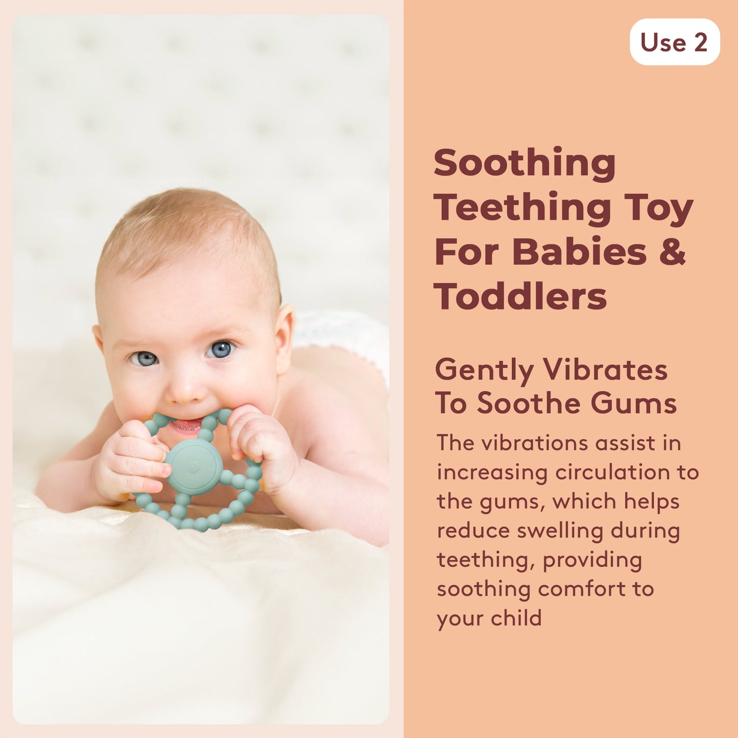 Vibrierendes sensorisches Kauspielzeug – Autismus-Kauspielzeug & Baby-Beißspielzeug