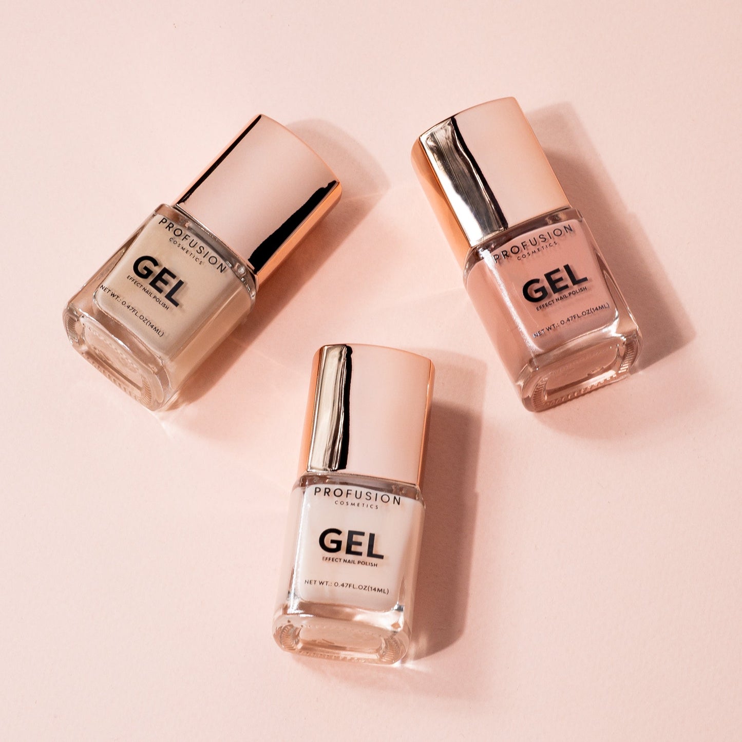 Go-To Neutrals 3-Piece Gel Effect Nail Polish Set | Profusion Cosmetics