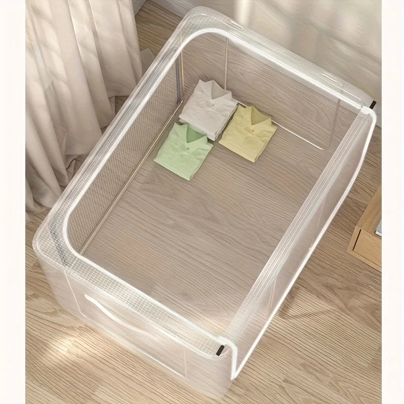 Transparent Clear Folding Storage Box – Durable Polyester Organiser Clothes Boxes