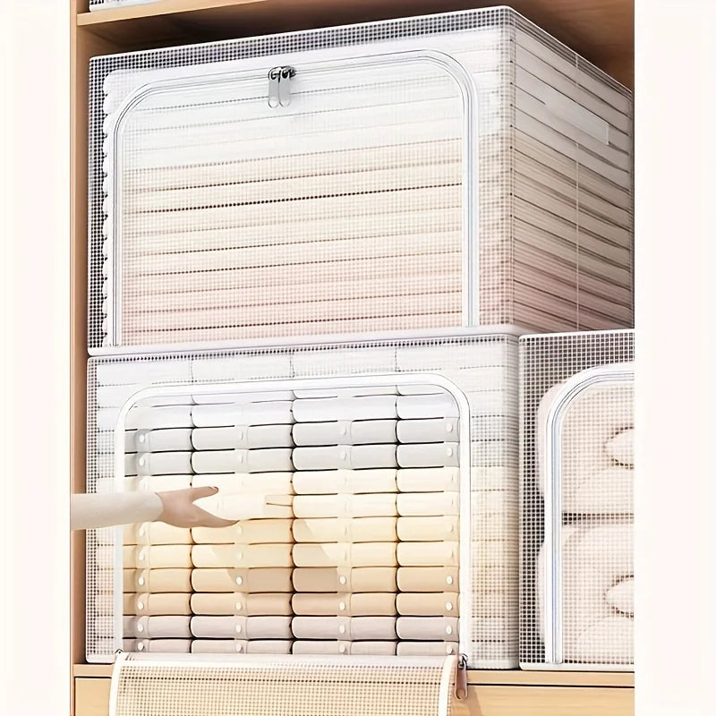 Transparent Clear Folding Storage Box – Durable Polyester Organiser Clothes Boxes