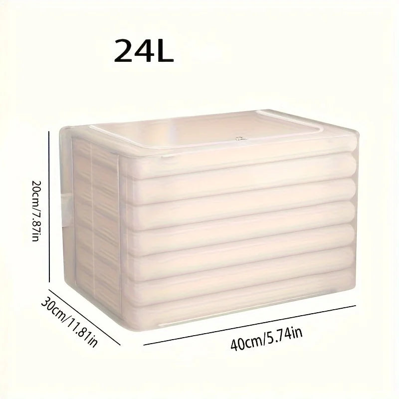 Transparent Clear Folding Storage Box – Durable Polyester Organiser Clothes Boxes