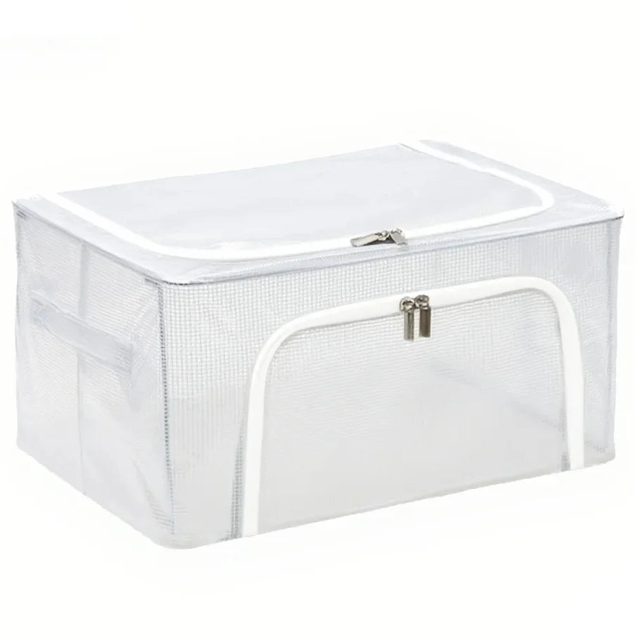 Transparent Clear Folding Storage Box – Durable Polyester Organiser Clothes Boxes