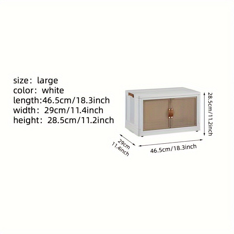 Transparent Storage Box with Lid - Foldable Storage Box with Wheels, Multi-Layer Organizer for Home or Office