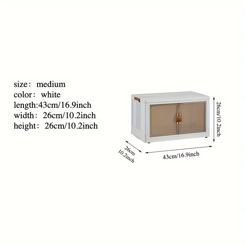 Transparent Storage Box with Lid - Foldable Storage Box with Wheels, Multi-Layer Organizer for Home or Office