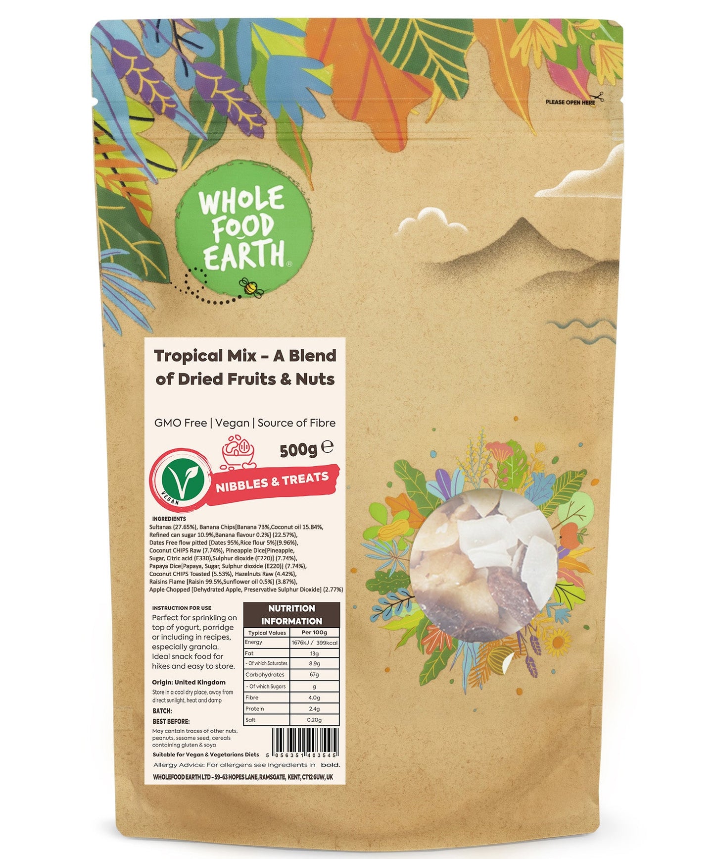 Mezcla Tropical - Una combinación de frutas secas y frutos secos