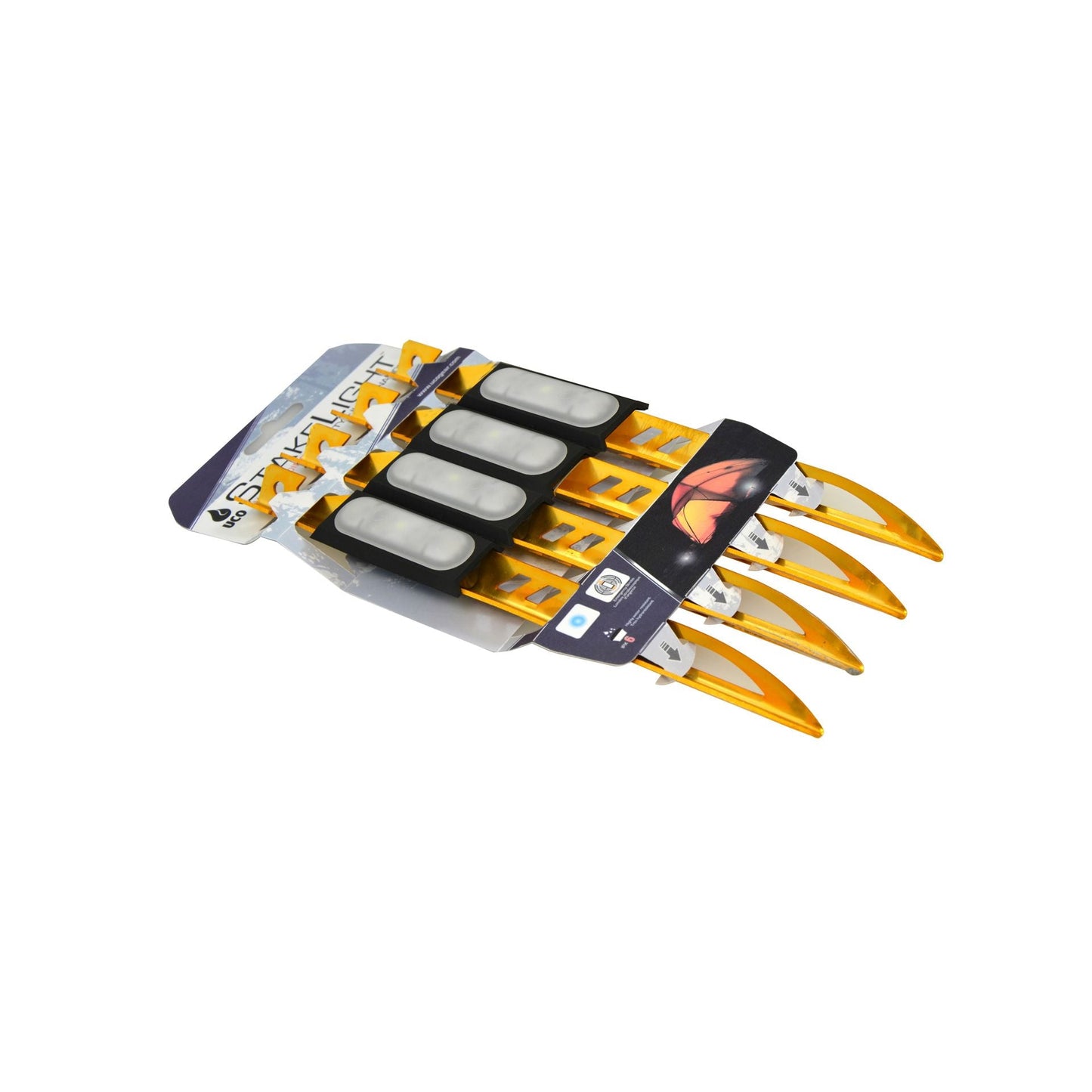 UCO LED Tent Pegs – Aluminium Light-Up Tent Stakes (Pack of 4)