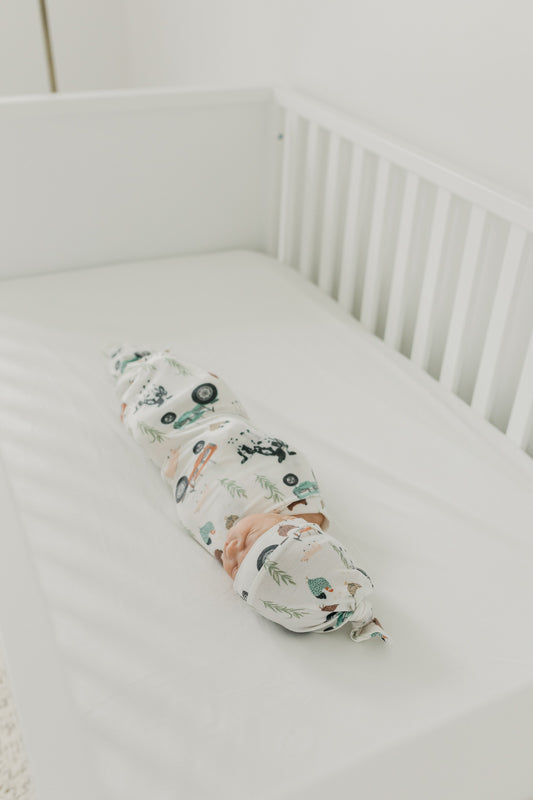 Copper Pearl Knitted Swaddle Blanket Jo