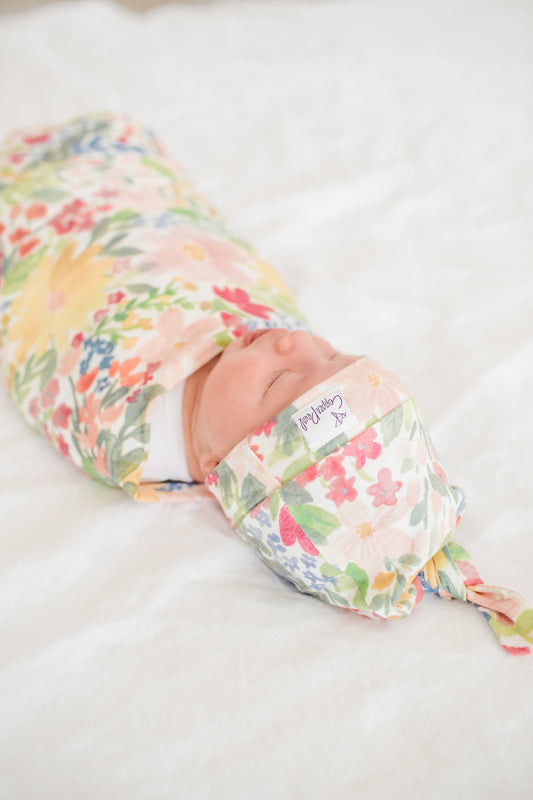 Copper Pearl Knitted Swaddle Blanket Lark