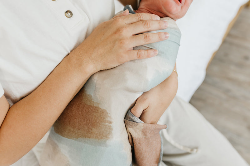 Copper Pearl Knitted Swaddle Blanket Picasso