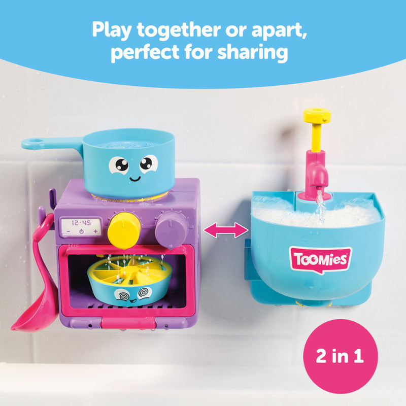 Tomy Toomies Bubble & Bake Bathtime Kitchen | Bath Toy for Toddlers 18m+