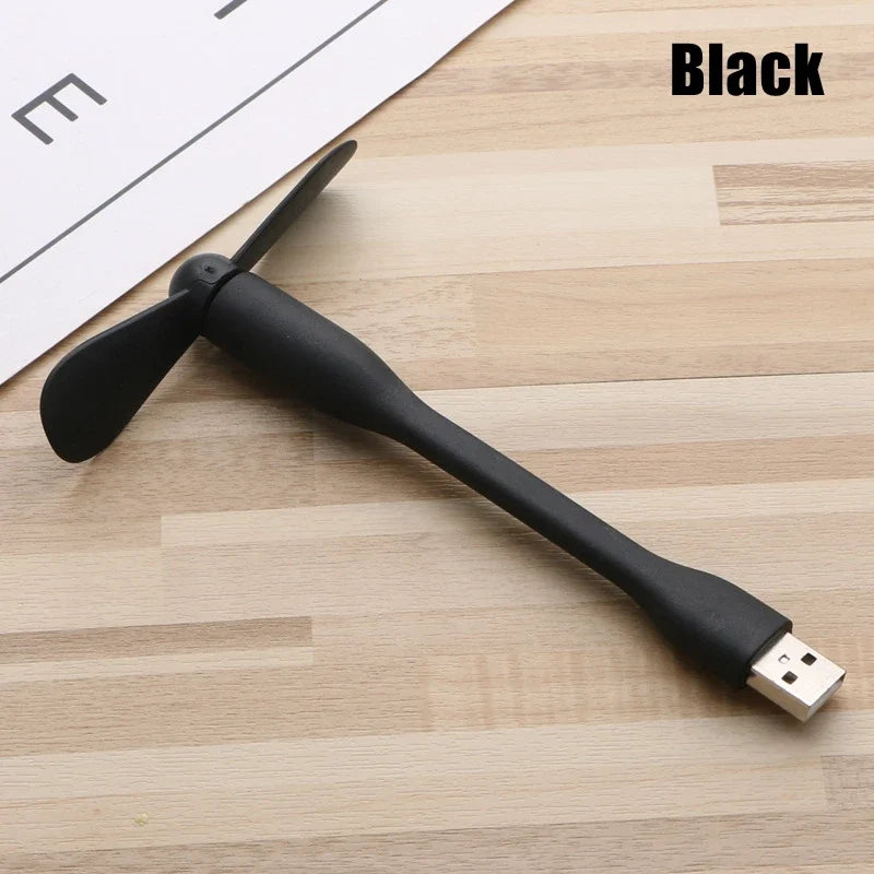 USB Mini Flexible Fan - Portable Bendable Cooling Fan for Laptop, PC, Gadget Hand Fan