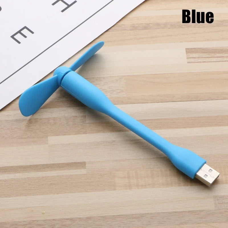 USB Mini Flexible Fan - Portable Bendable Cooling Fan for Laptop, PC, Gadget Hand Fan