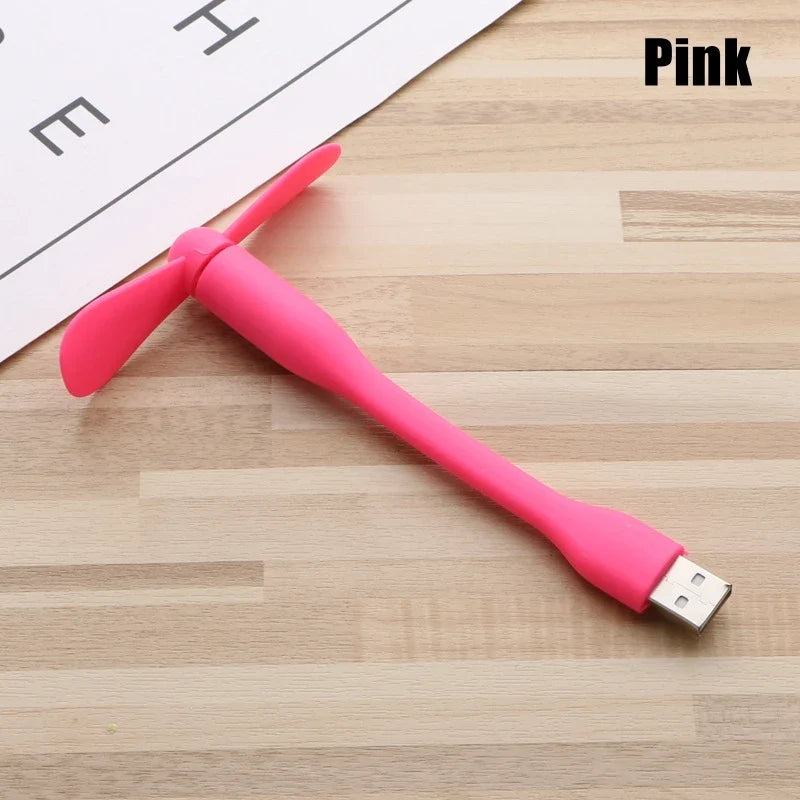 USB Mini Flexible Fan - Portable Bendable Cooling Fan for Laptop, PC, Gadget Hand Fan