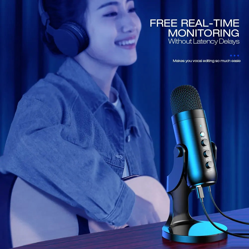USB Condenser Microphone for PC & Mac - Gaming, Recording, Streaming, Podcasting
