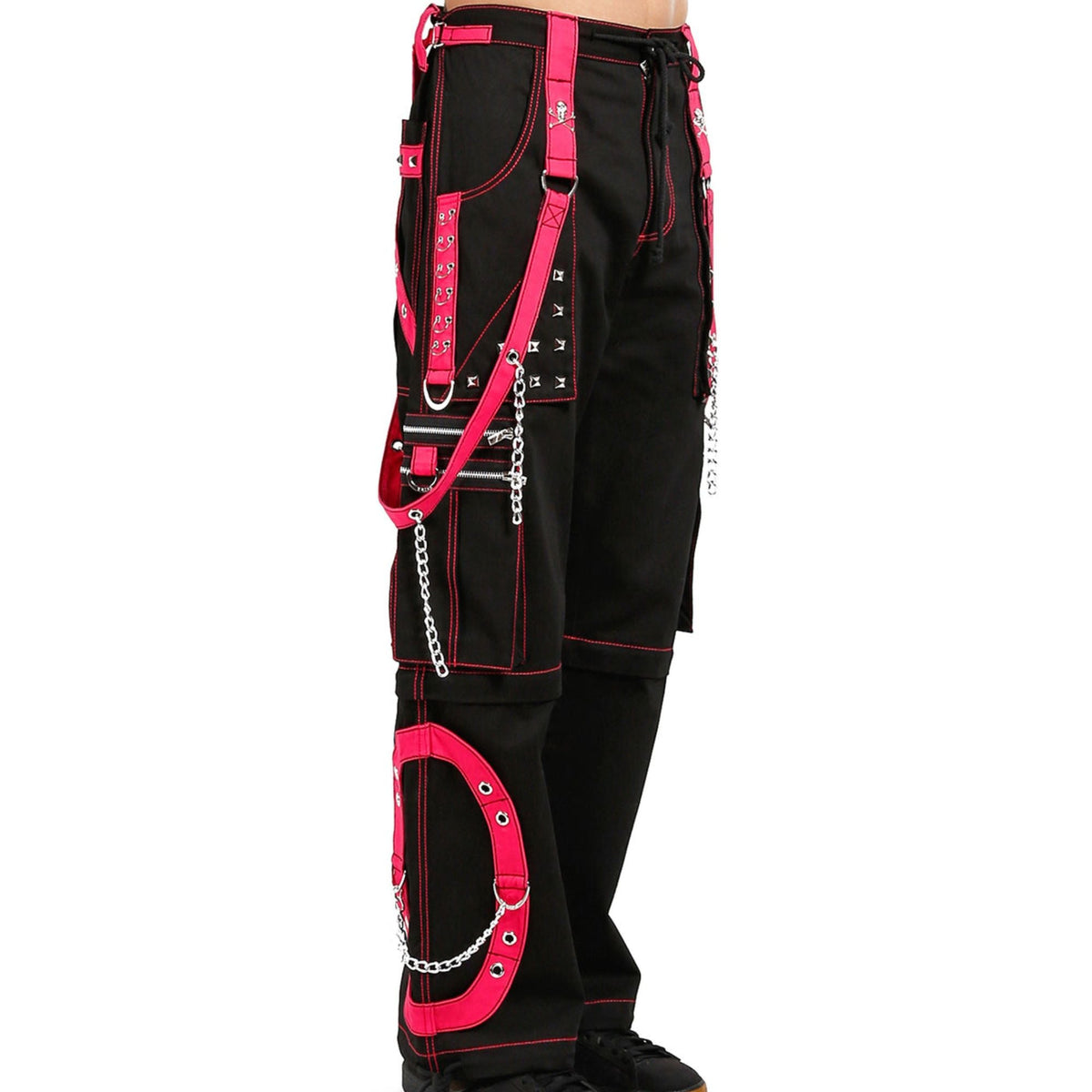 Unisex Stud Struck Tripp Pants Tripp Step Chain Pants Black/Pink