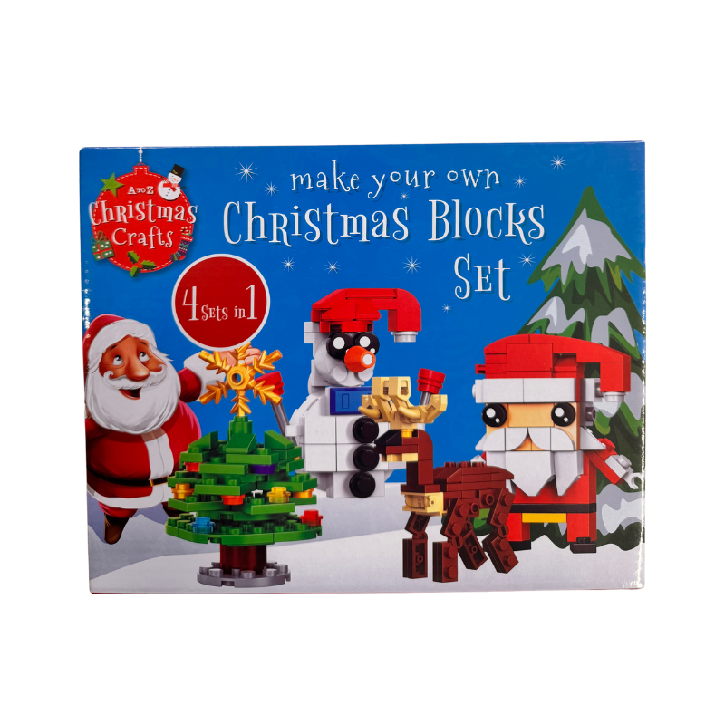 Christmas Building Blocks Set | Make Your Own 4-in-1 Festive Display