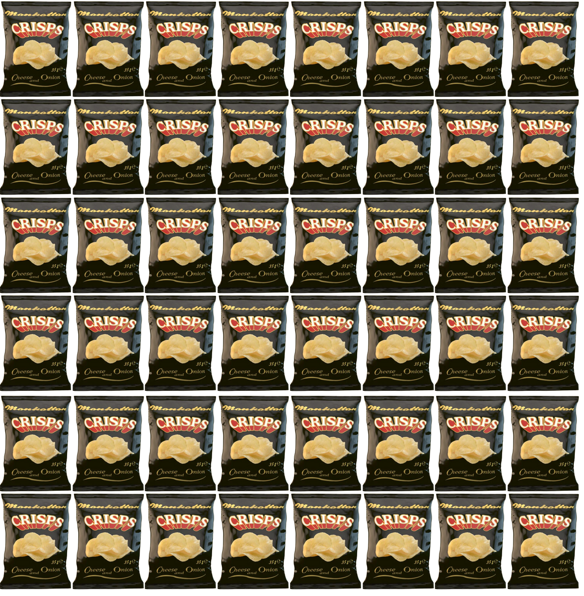 48 x Manhattan Crisps Cheese And Onion 35G