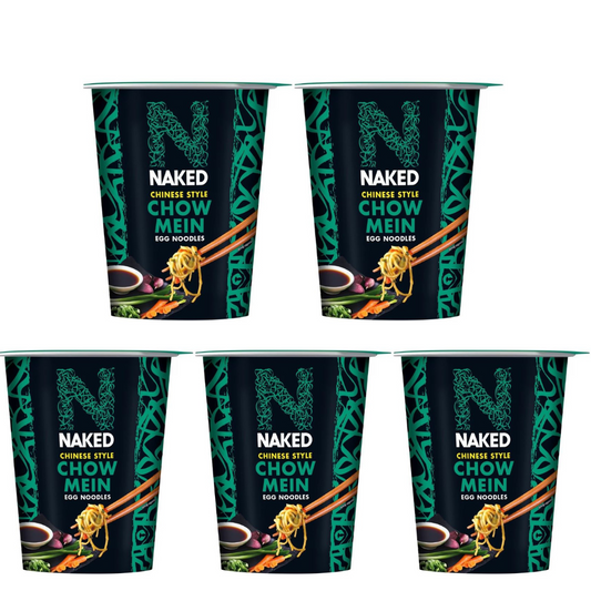 5 x Vaso de fideos Chow Mein Naked Noodle 75 g