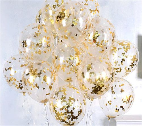 DAWN 12 Inch Confetti Latex Balloons - Perfect for Celebrations & Events
