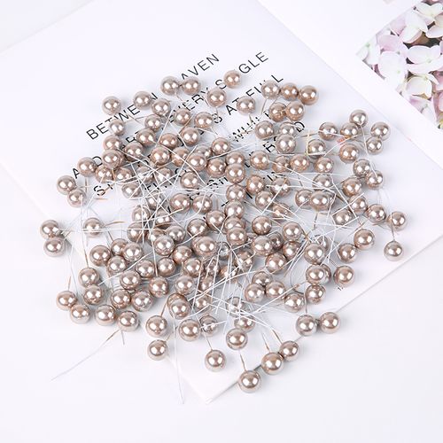 QIANHUAYU Colourful Pearl Stamens for DIY Flower Decorations - 50/200 Pcs