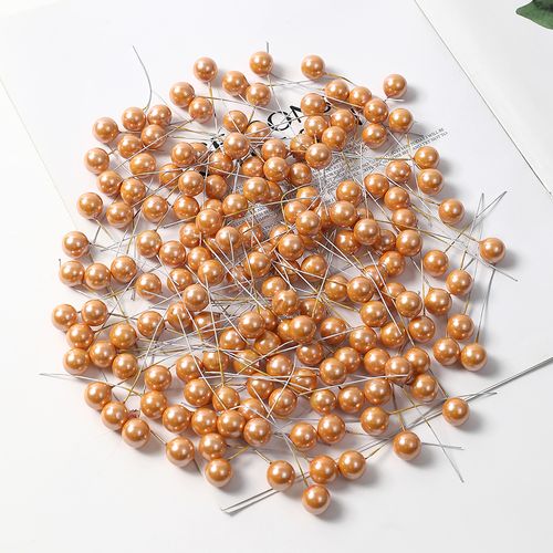 QIANHUAYU Colourful Pearl Stamens for DIY Flower Decorations - 50/200 Pcs