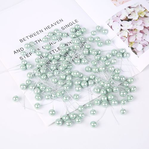 QIANHUAYU Colourful Pearl Stamens for DIY Flower Decorations - 50/200 Pcs