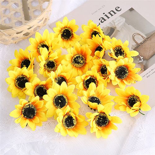 HUAYUXIANG Artificial Sunflower Heads - 10PCS for Home & Wedding Decoration