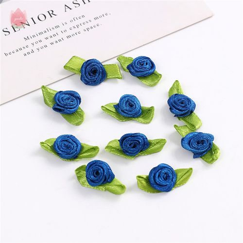 QIANHUAYU 2CM Silk Bow-Knot Mini Rosette - 50pcs for Elegant Decor