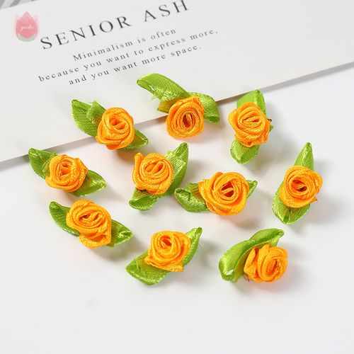 QIANHUAYU 2CM Silk Bow-Knot Mini Rosette - 50pcs for Elegant Decor
