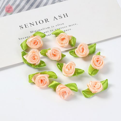 QIANHUAYU 2CM Silk Bow-Knot Mini Rosette - 50pcs for Elegant Decor