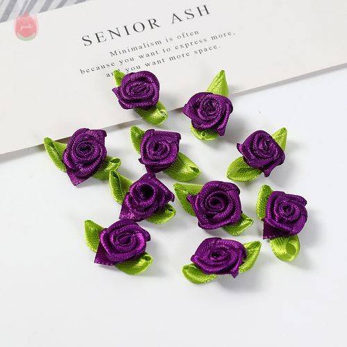 QIANHUAYU 2CM Silk Bow-Knot Mini Rosette - 50pcs for Elegant Decor