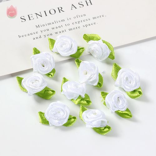 QIANHUAYU 2CM Silk Bow-Knot Mini Rosette - 50pcs for Elegant Decor