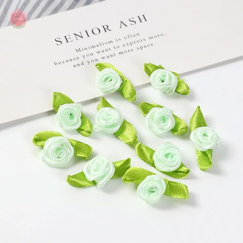 QIANHUAYU 2CM Silk Bow-Knot Mini Rosette - 50pcs for Elegant Decor
