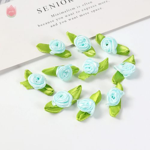 QIANHUAYU 2CM Silk Bow-Knot Mini Rosette - 50pcs for Elegant Decor