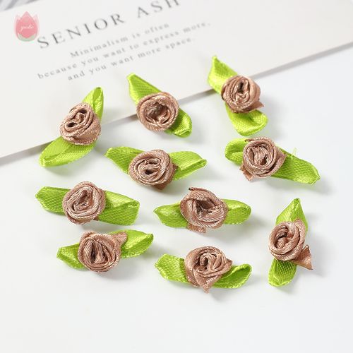 QIANHUAYU 2CM Silk Bow-Knot Mini Rosette - 50pcs for Elegant Decor