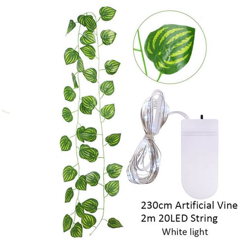 CYZIWEI 2.3m Ivy Vine with LED String Lights for Stunning Home Decor