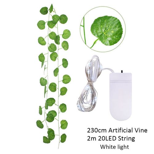 CYZIWEI 2.3m Ivy Vine with LED String Lights for Stunning Home Decor
