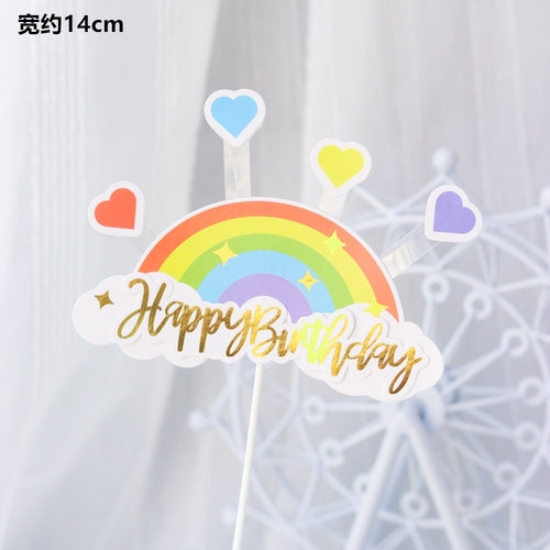 Unicorn Cake Topper - Rainbow Decoration for Birthdays & Celebrations