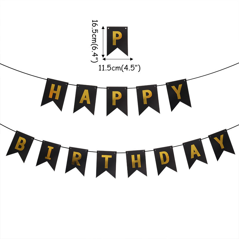 WEIGAO Black Gold Dot Stamping Party Tableware Set for Celebrations