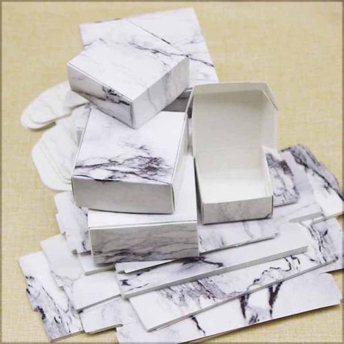 HOMEGRACE 10pcs Handmade Marbling Gift Boxes for Parties & Weddings