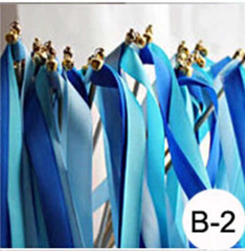 Colourful Ribbon Wedding Wands with Bells for Elegant Decorations