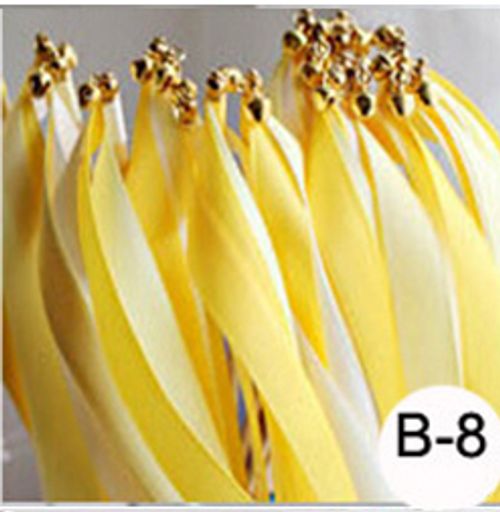 Colourful Ribbon Wedding Wands with Bells for Elegant Decorations