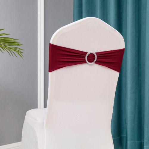Elegant Spandex Chair Sashes for Weddings & Events - 100% Polyester