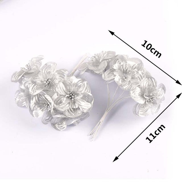 Mini Silk Flower Bouquet - Decorative Gift Box & Wreath Supplies